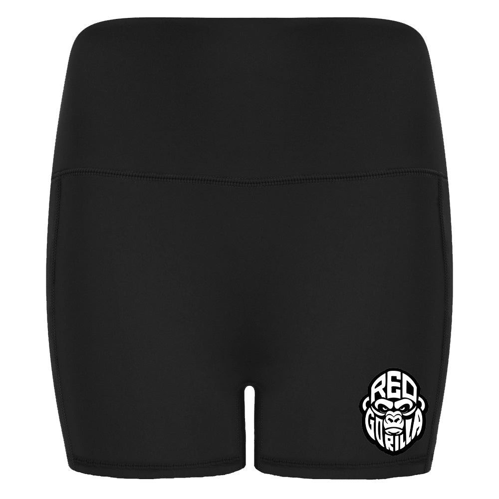 Red Gorilla Tombo Ladies Pocket Shorts - Black Logo