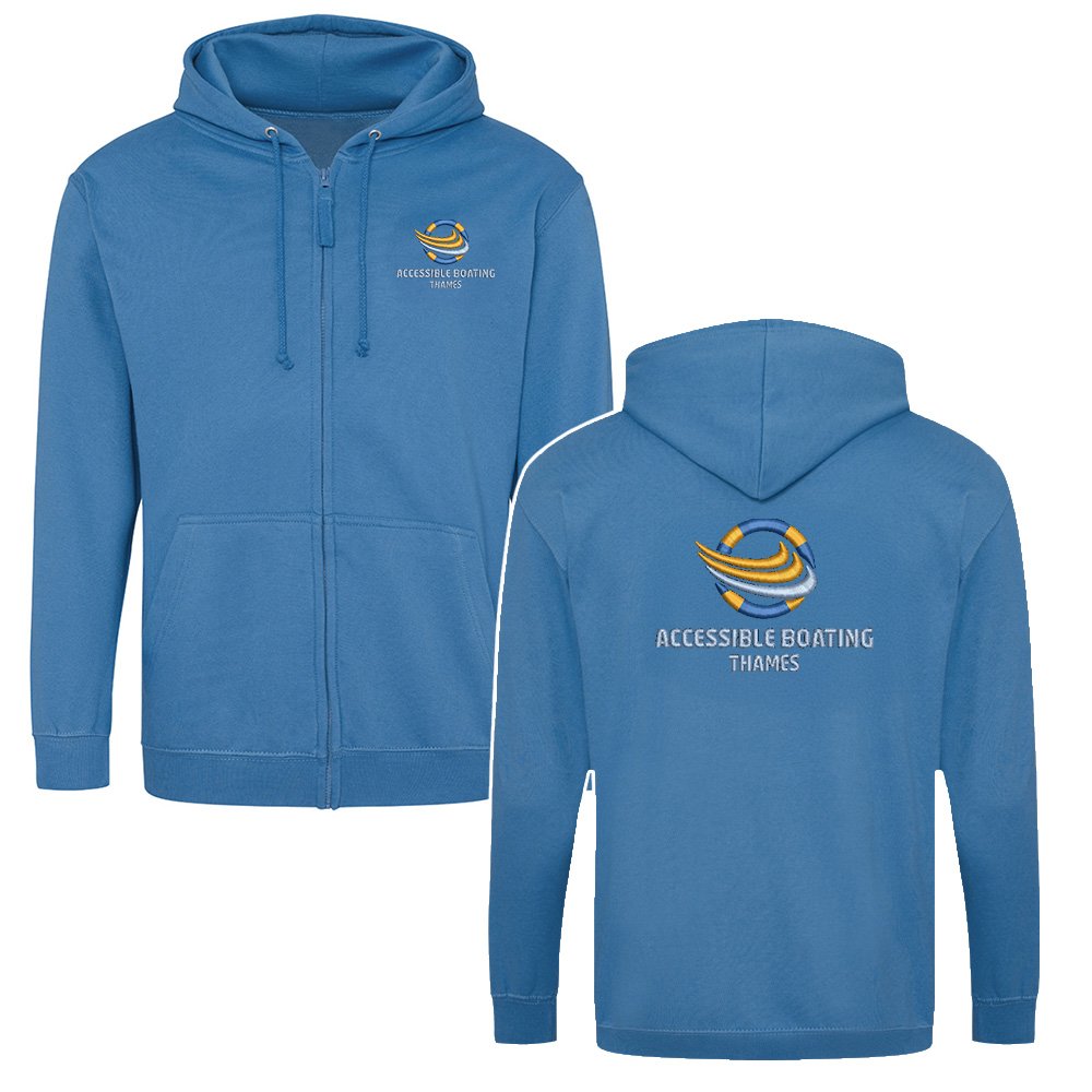 Accessible Boating Thames Zipped Hoodie