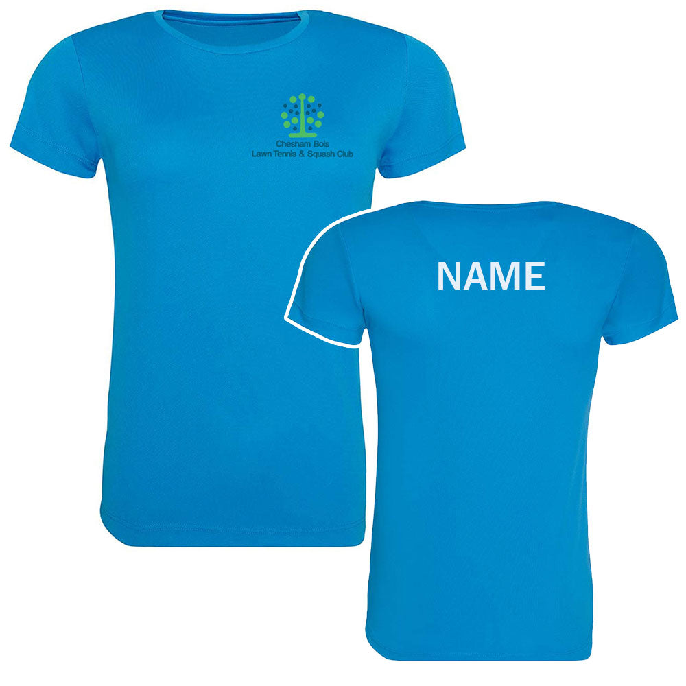 Chesham Bois Tennis Club Sapphire Blue Ladies Cool T Shirt