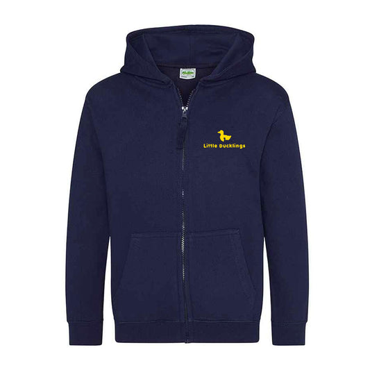 Little Ducklings Navy Zipped Hoodie Kids