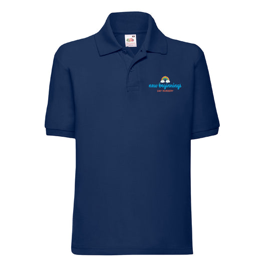 New Beginnings Navy Polo Shirt Kids