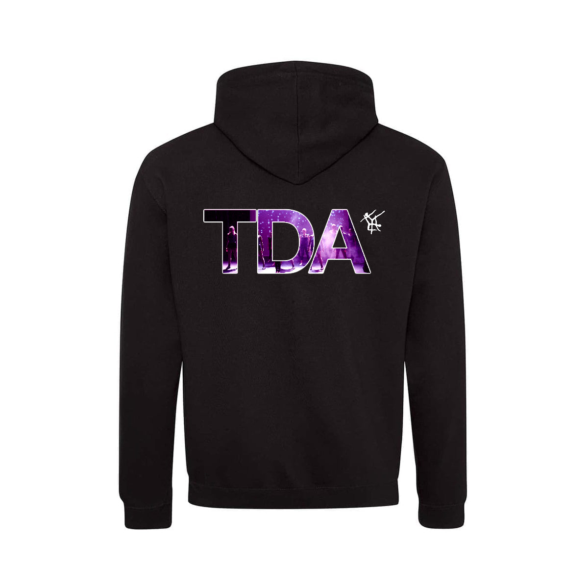 TDA Black Zipped Hoodie Adults