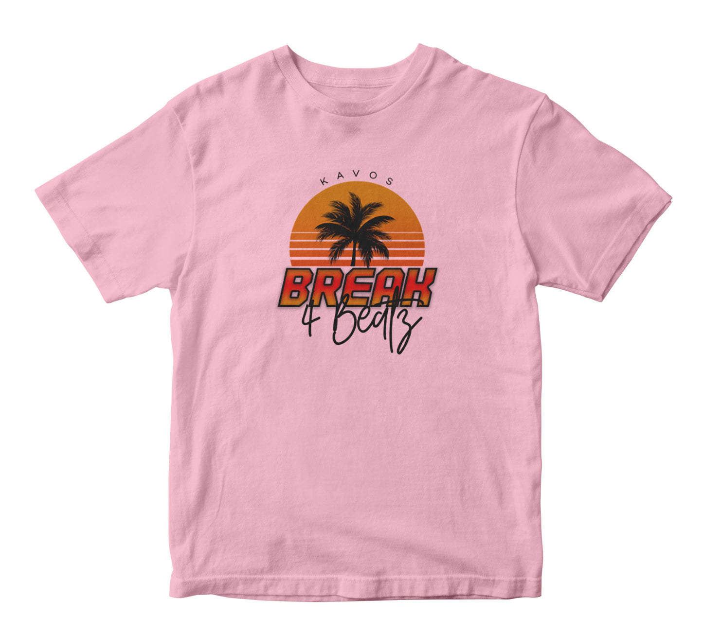 B4B Palm Tree Design Crew Neck T-Shirt