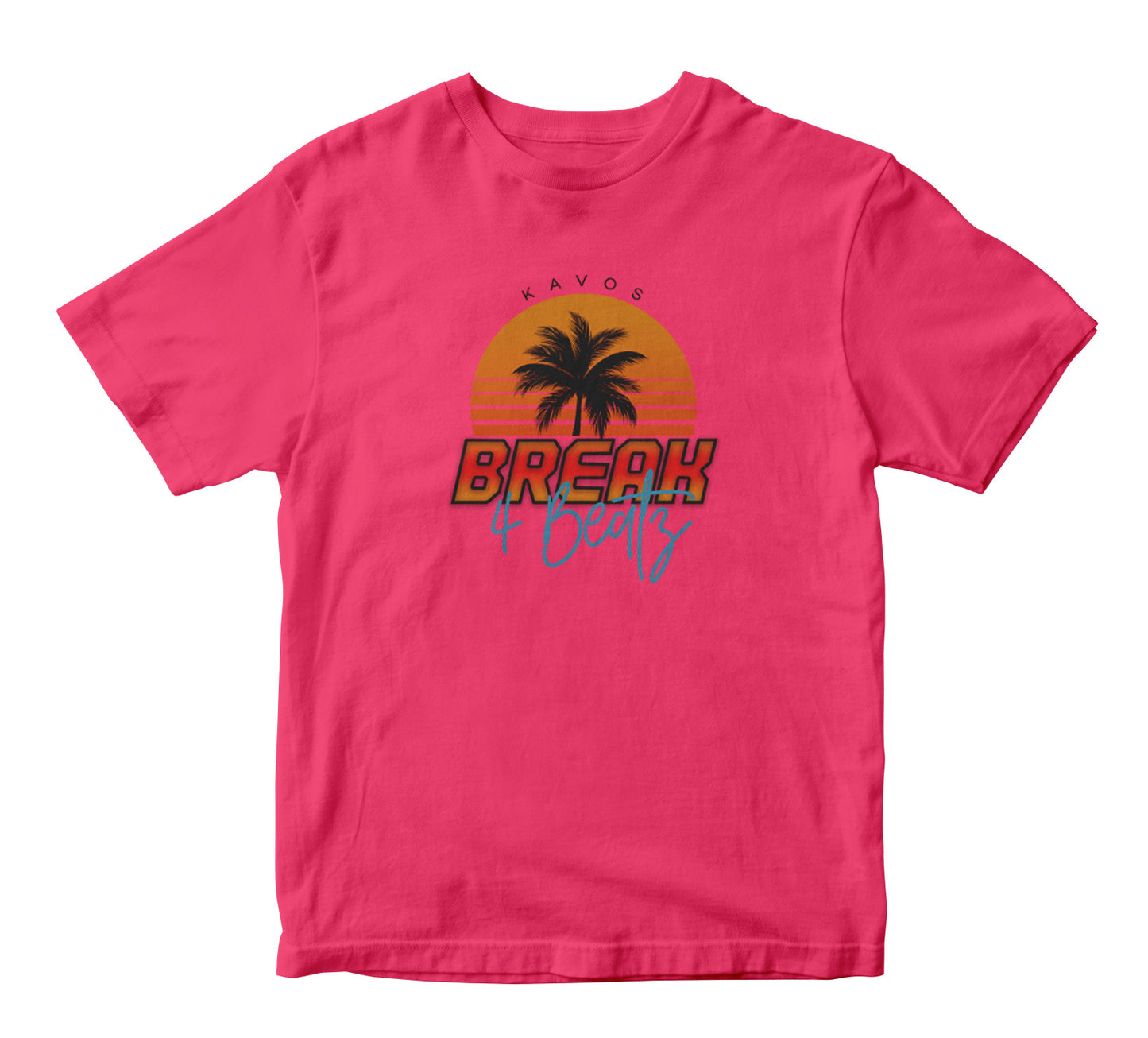 B4B Palm Tree Design Crew Neck T-Shirt