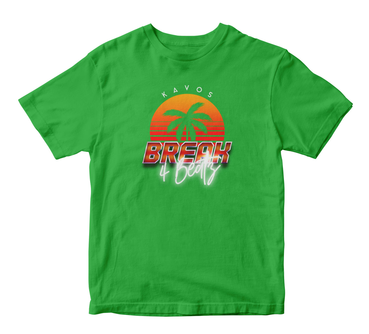 B4B Palm Tree Design Crew Neck T-Shirt