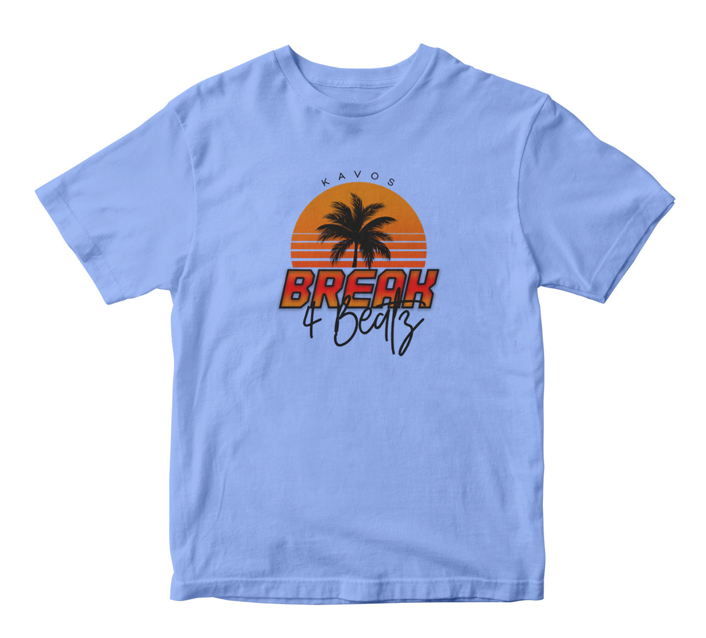 B4B Palm Tree Design Crew Neck T-Shirt