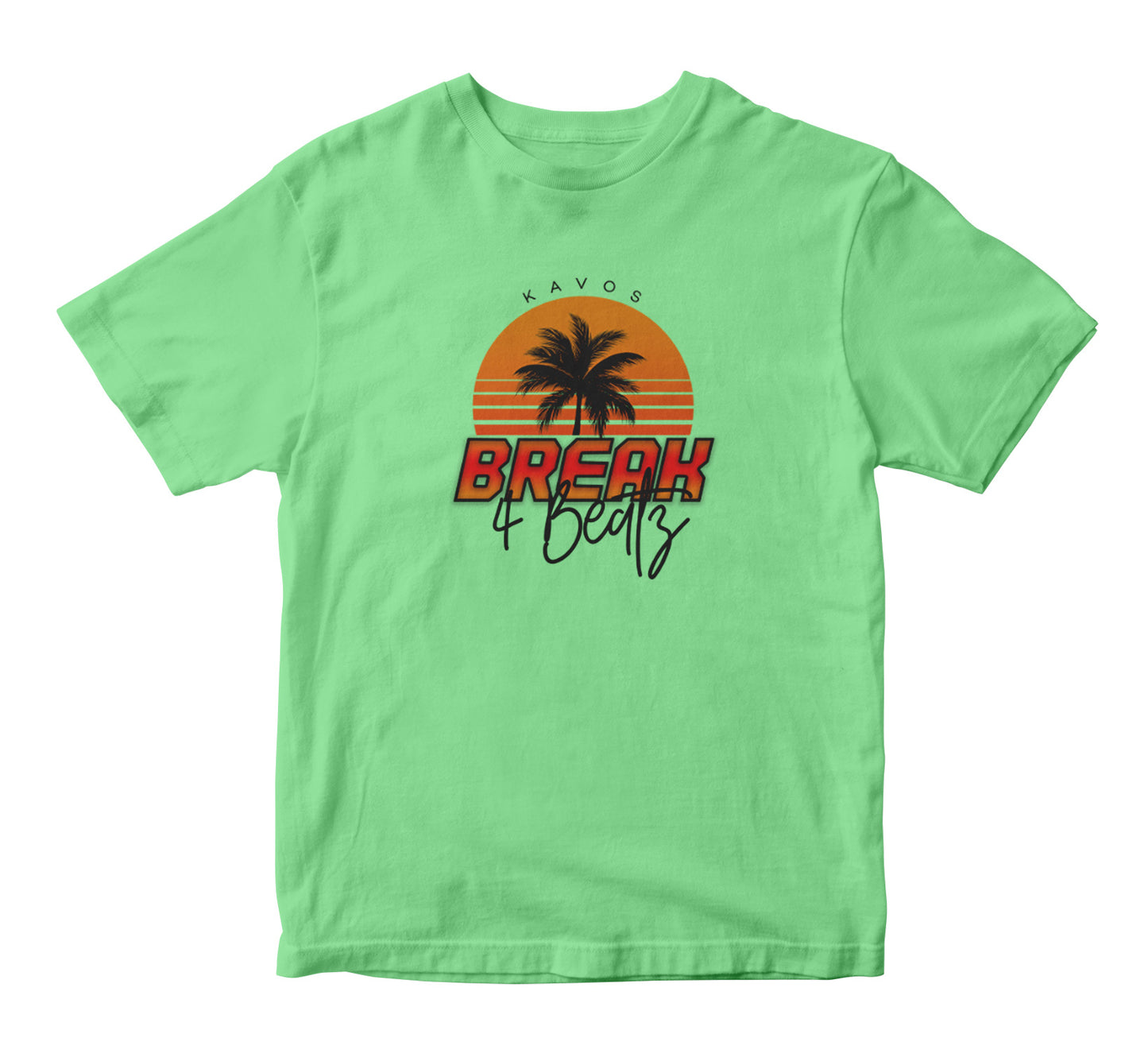 B4B Palm Tree Design Crew Neck T-Shirt