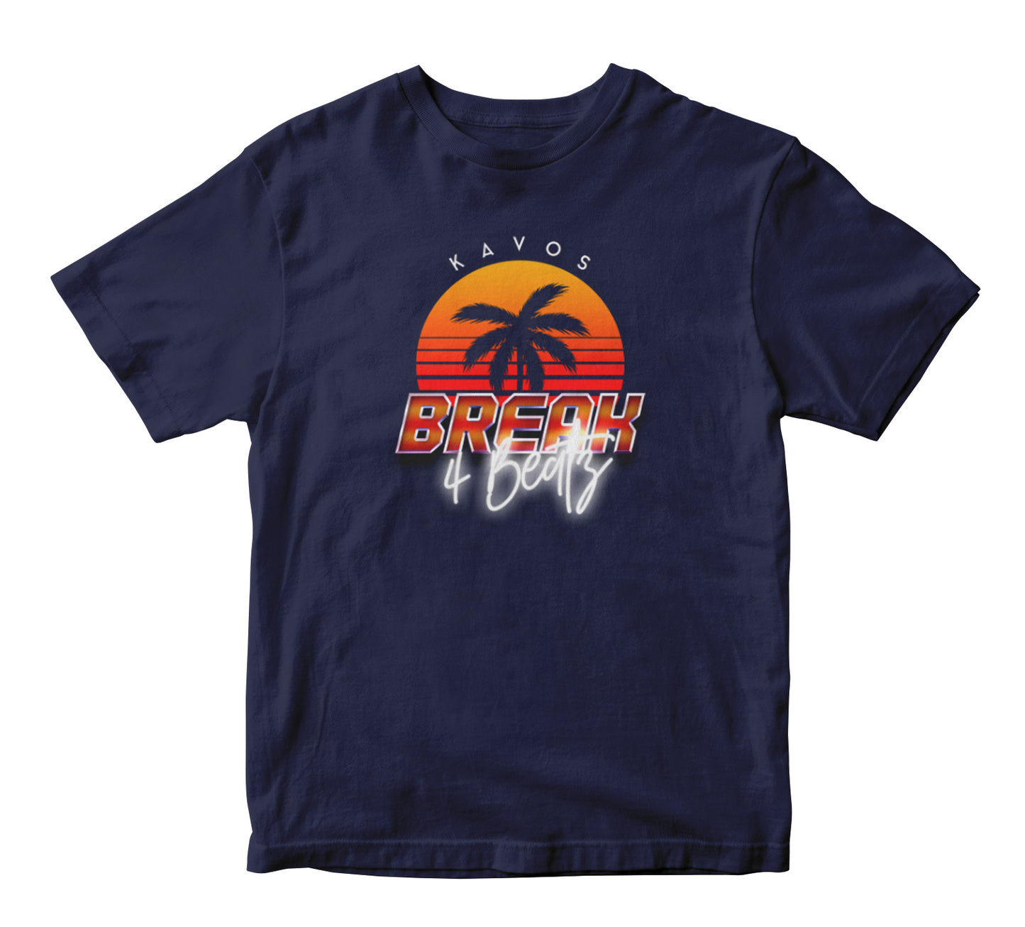 B4B Palm Tree Design Crew Neck T-Shirt