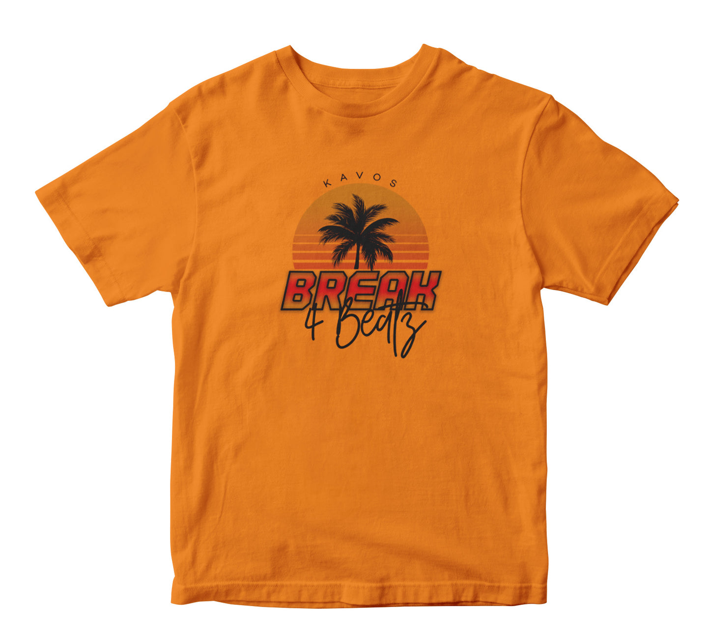 B4B Palm Tree Design Crew Neck T-Shirt