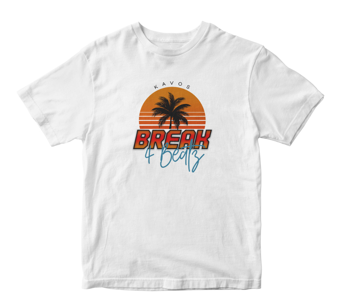 B4B Palm Tree Design Crew Neck T-Shirt