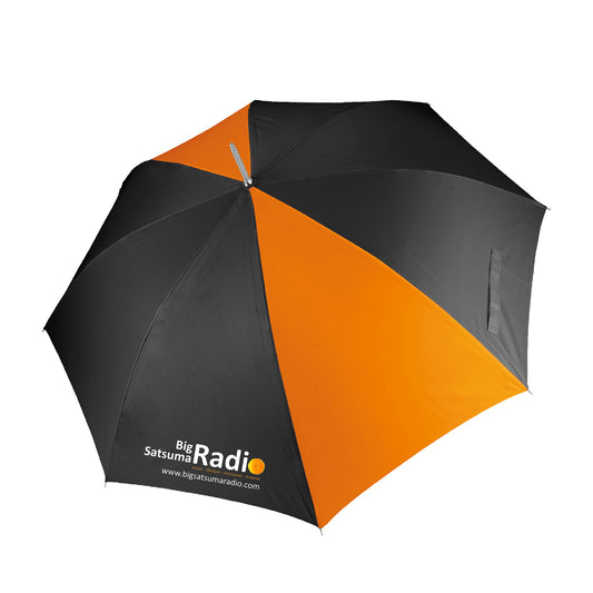 Big Satsuma Radio Umbrella Black and Orange