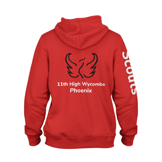 11th High Wycombe Phoenix Red Hoodie Scouts